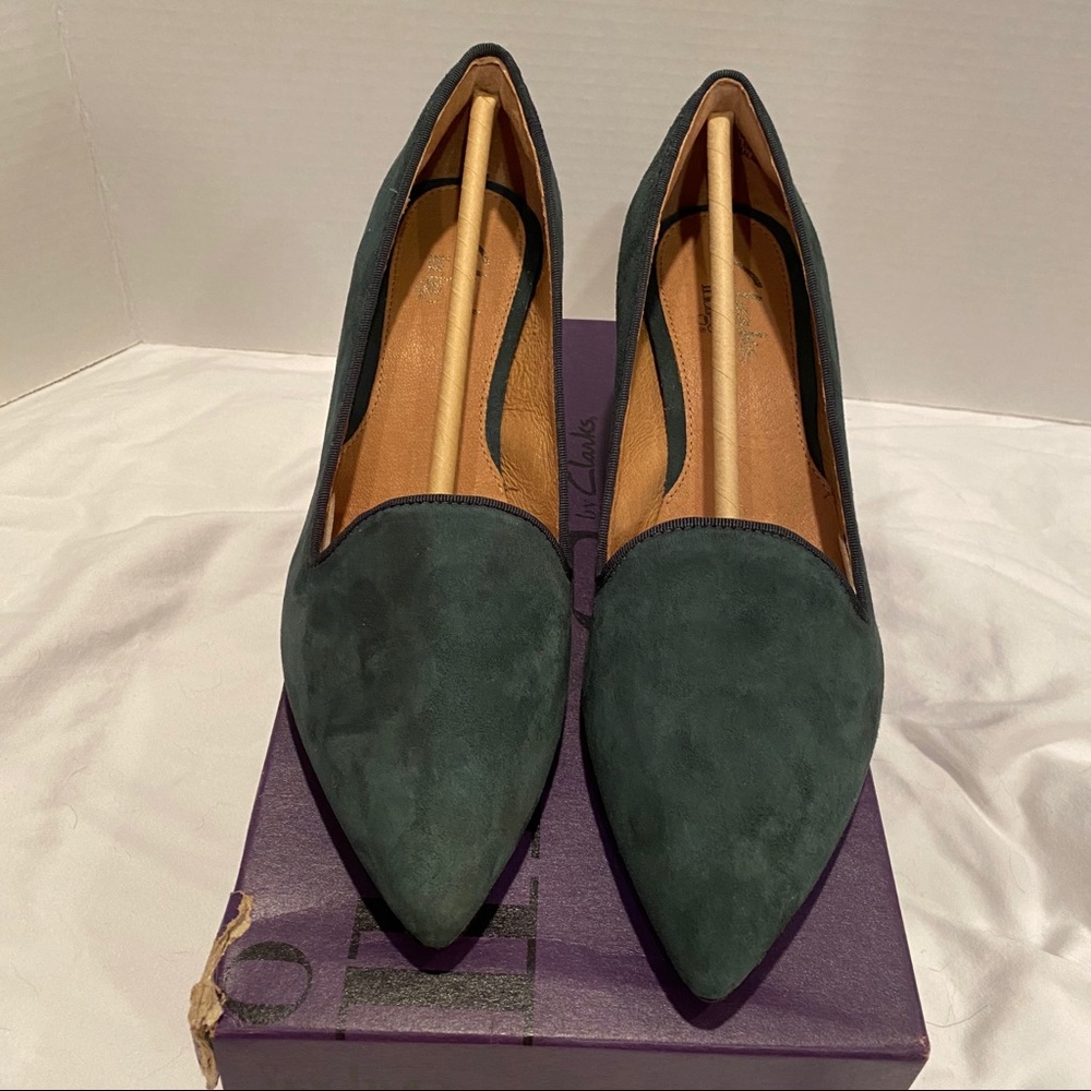 Clarks Suede Sage Elfin Heels